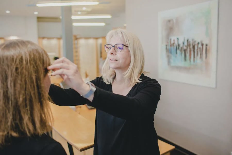 Anpassung einer Gleitsichtbrille